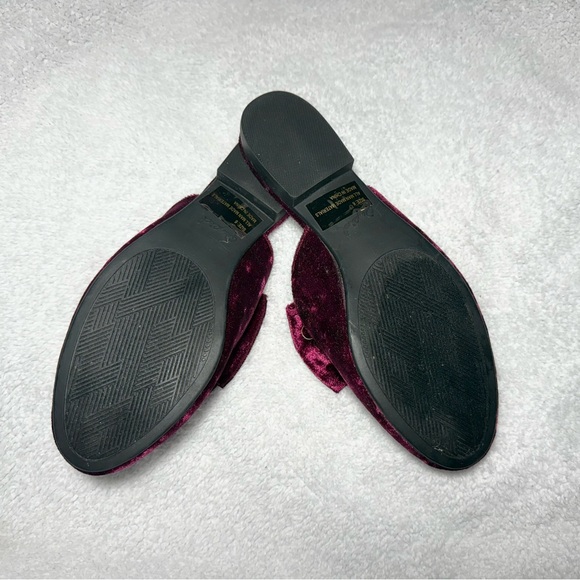 Qupid Women's Mule Sneakers Velvet Wine with Elegant Bun Size 6 - Picture 2 of 6
